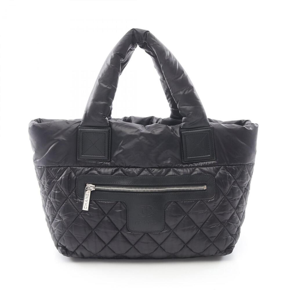 Chanel Coco Cocoon Tote Bag Black Burgundy Red